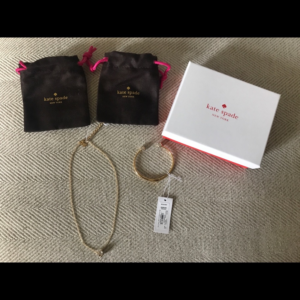 Kate Spade Matching necklace + bracelet set🌟💫💫